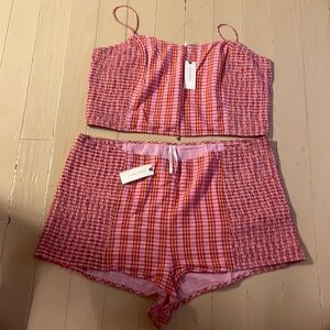 Anthropologie pink matching set